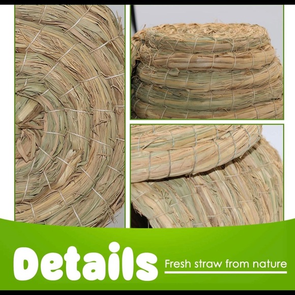 NestStraw, Woven Straw Nest Rattan BirdsNest Parrot Supplies brand new - Picture 4 of 7